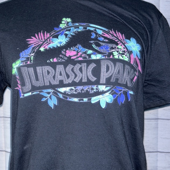 Black Graphic Jurassic Park T-Shirt - Picture 3 of 4